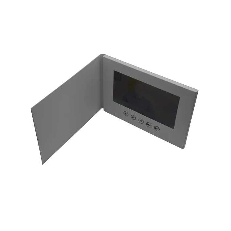 Factory Direct Supply Creative Gifts Customization Blank 7 inch  Electronic Video Greeting Card 5 inch white Video Brochure