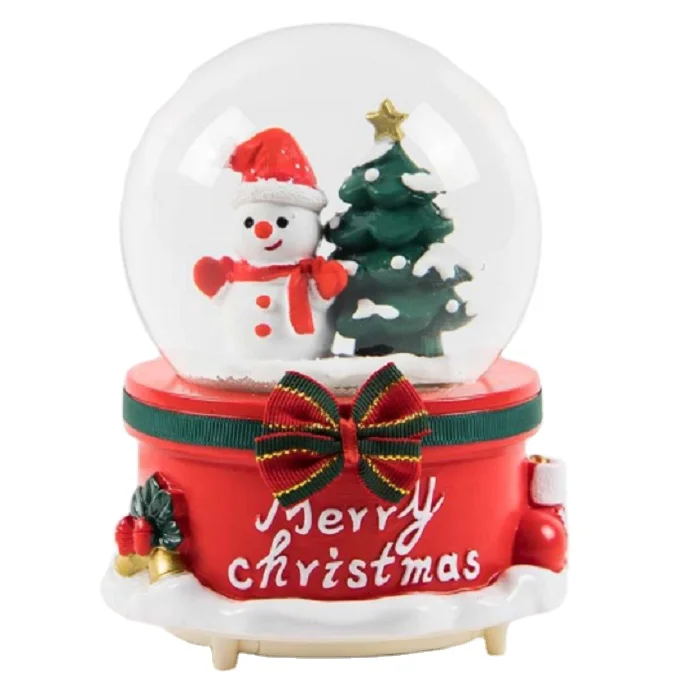 auto snow ball lantern snow glass ball with christmas tree inside transparent christmas balls
