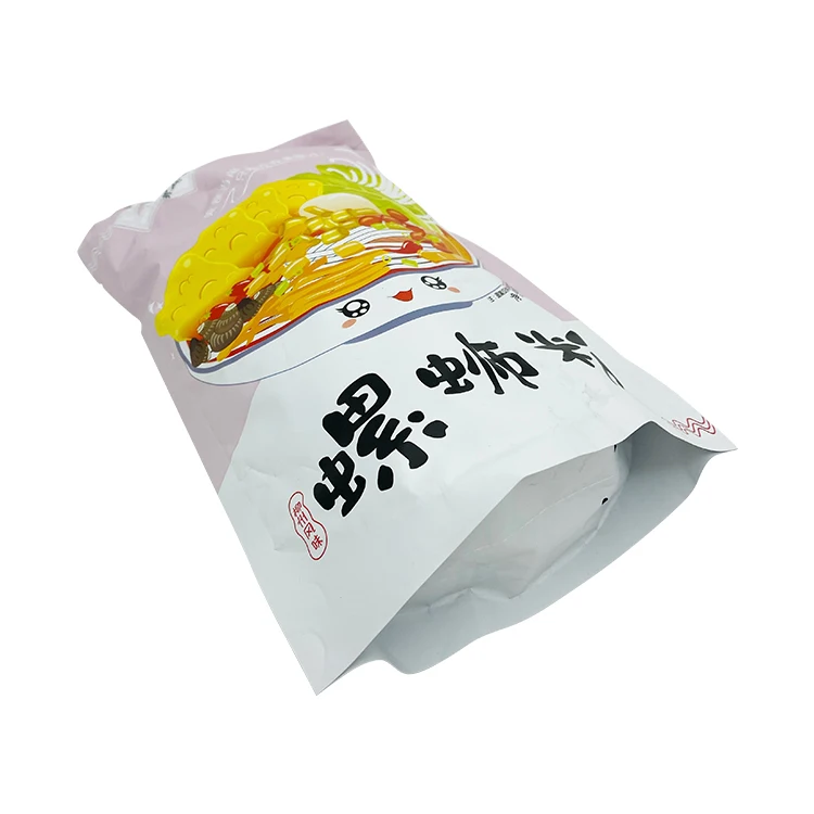 Custom printed stand up pouch noodle packing plastic food packaging bag