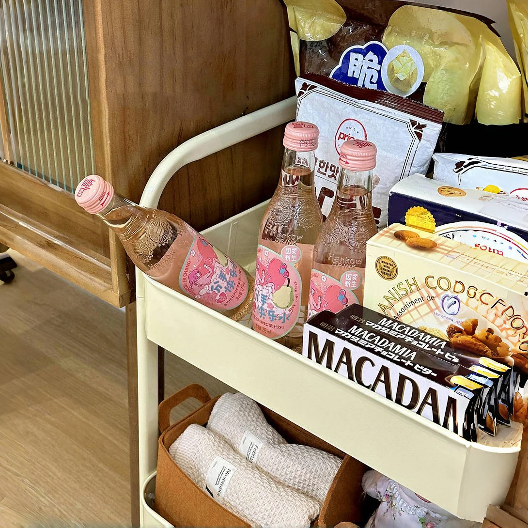 Multifunction 3 Tier Movable Utility Metal  Home Furniture Kitchen Storage Rack