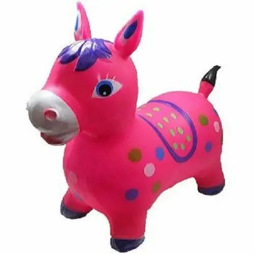 Kids Jumping Bounce Ride On Toys Inflatable Horse Milk Cow Animal Space Hopper For Children
