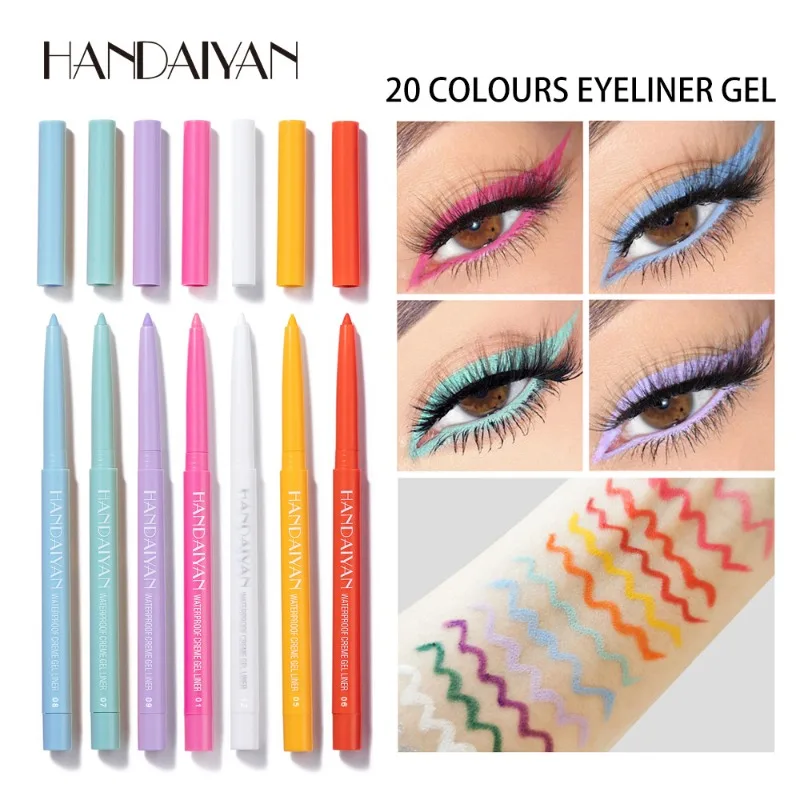 20 Colors Color Eyeliner Quick-Drying Eyebrow Pencil Sweat-Proof Eyeliner Extremely Fine