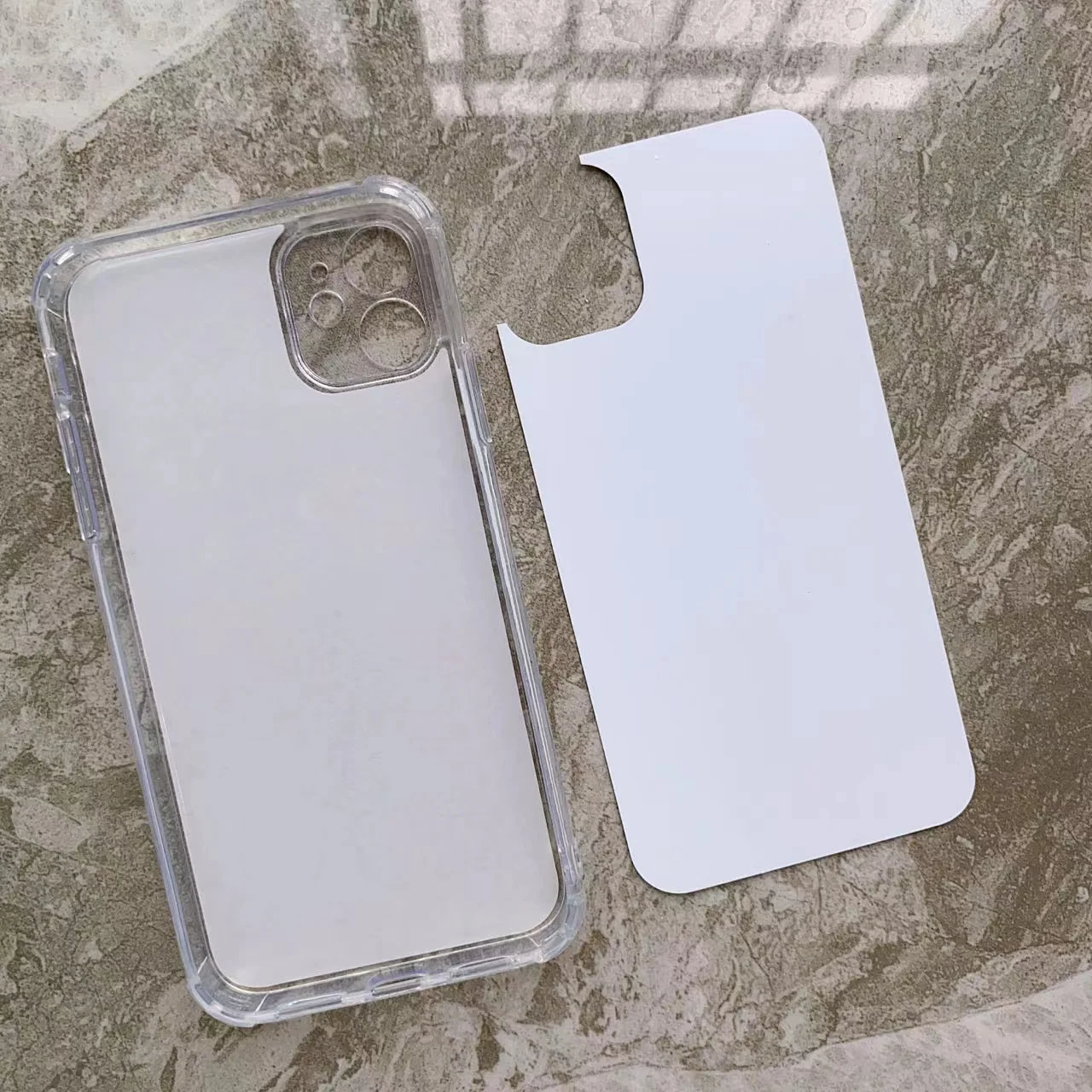 Anti-shock TPU  Transparent Covers Sublimation Blank Phone Case For iphone 15pro max 13 12 11 14 XS MAX 6 2D TPU+PC M