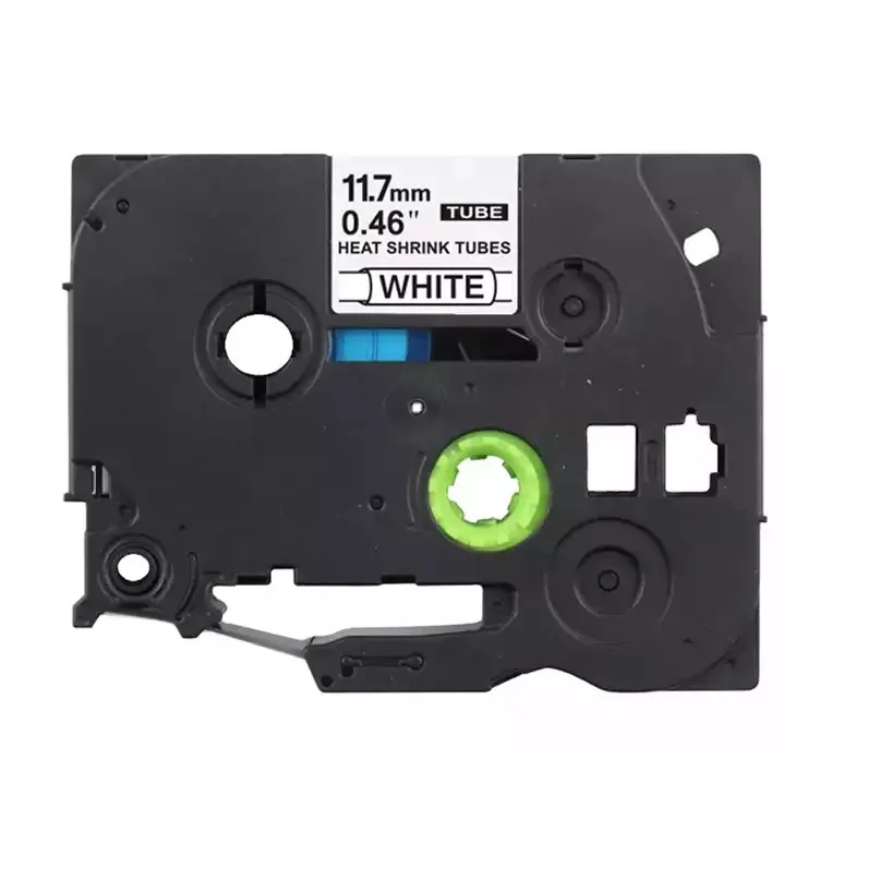 Heat Shrink Tube Tapes 9mm Hse-231 Hs231 Hse231 Black On White Printer Ribbon Label Tape 12mmx1.5m Compatible for Brother print