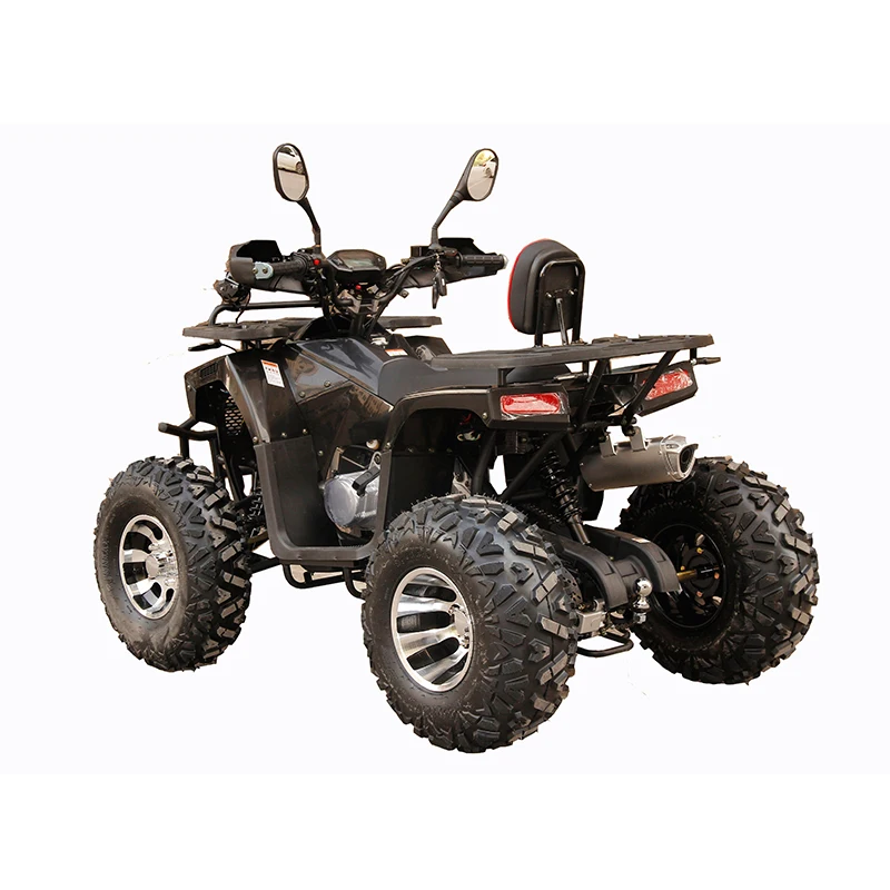 Black atvs 150cc 4 wheeler Quad Cross All-terrain Vehicle quad moto bike for adult