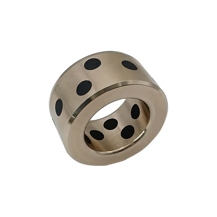 Self-lubricating wear-resistant bushing processing C86300 brass and graphite solid inlaid bearing