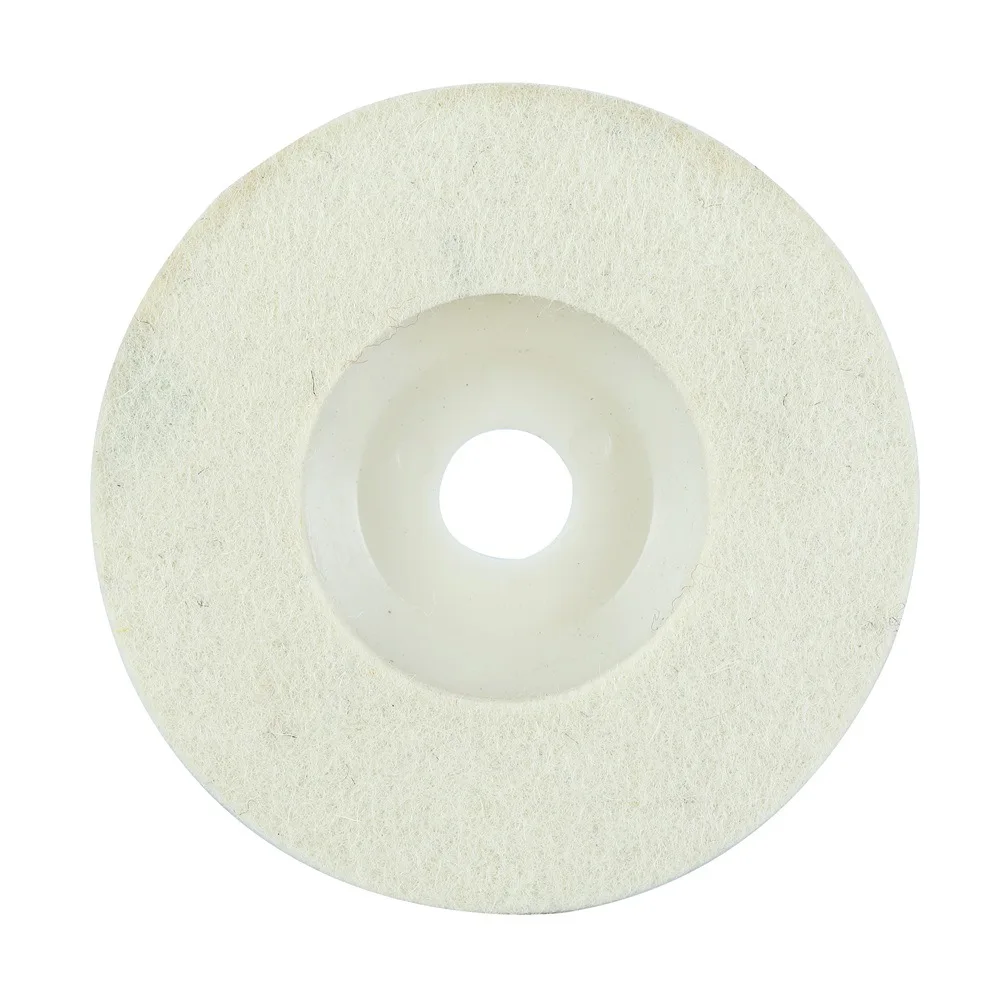 Pexmientas 4 Inch Angle Grinder Finishing Wheel Buffing Pads Wool Polishing Wheel Polishing Pad Wool Felt Disc