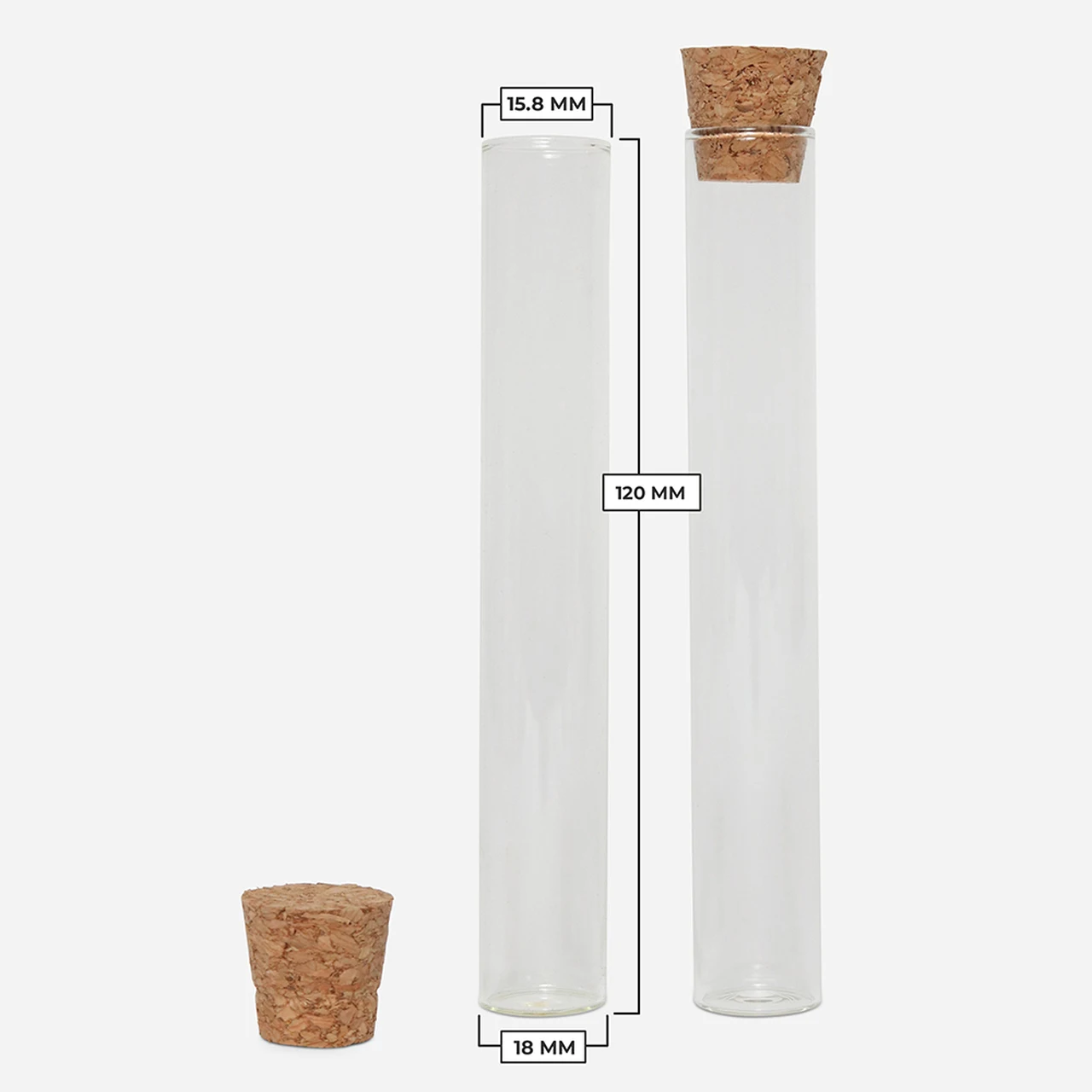 Glass Tube With Cork Lid Glass Pre Roll Preroll Tube Glass Tube With Cork