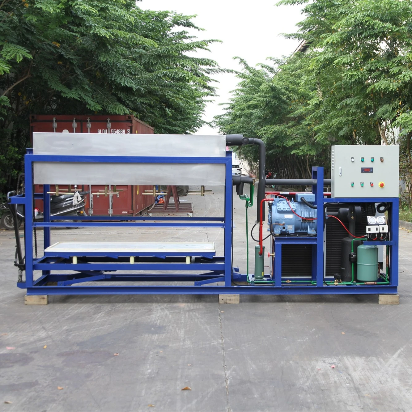 Hi-Q direct cooling ice blocks machine with scisors harvesting for nigeria