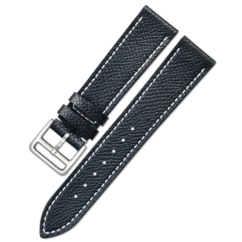 royal blue  fashionable  popular thin oil edge  french calf  leather  watch strap hot sales  high quality watch genuine straps