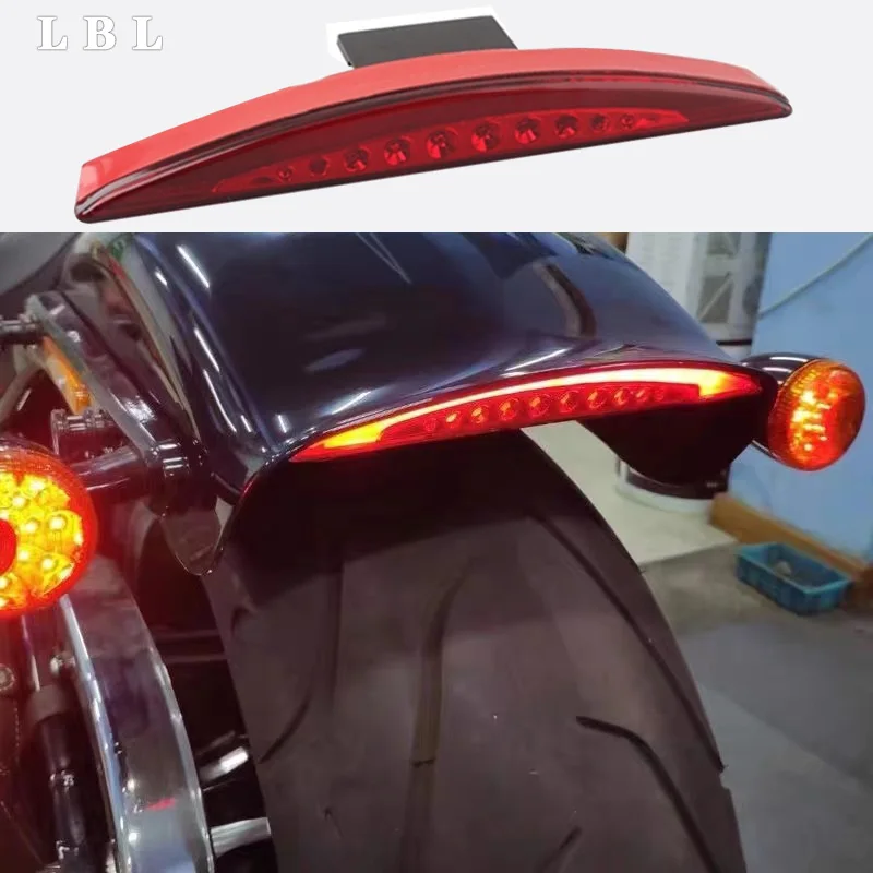Modified motorcycle light rear fender  brake led light for Harley