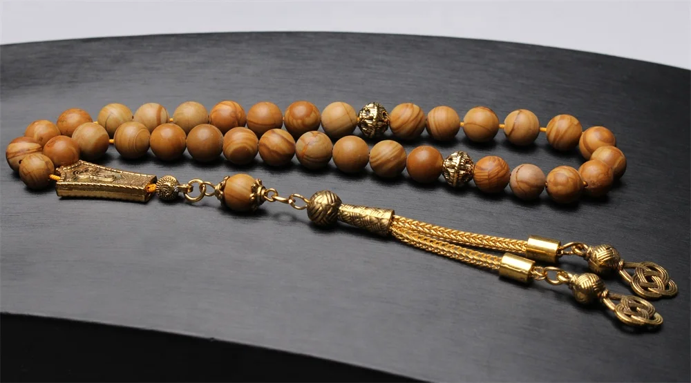 Натуральный камень Tasbih 33 бусины браслет мусульманские аксессуары ИД Адха молитвенные ювелирные изделия драгоценный четки