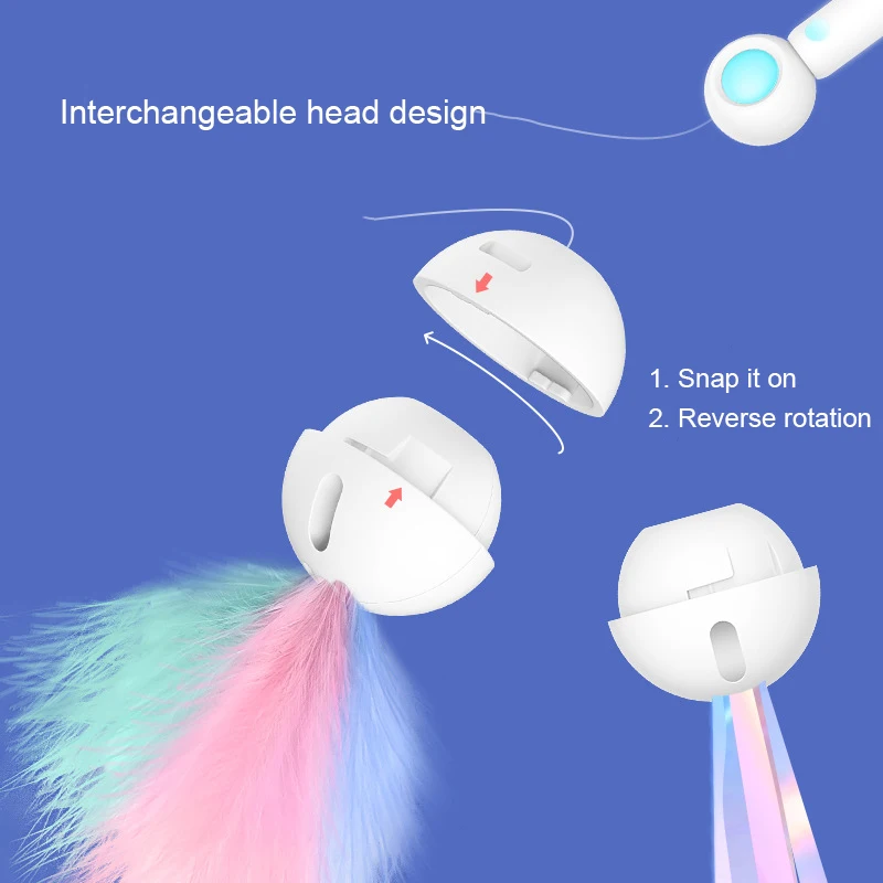 New Design Customizable Luxury Retractable Pet Tease Interactive Cat Toys Cat Teaser Stick For Indoor Playing