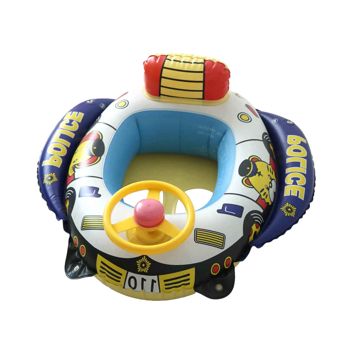 Panda Car Shaped Baby Float Swimming Ring Inflatable Baby Float Seat for Water Fun