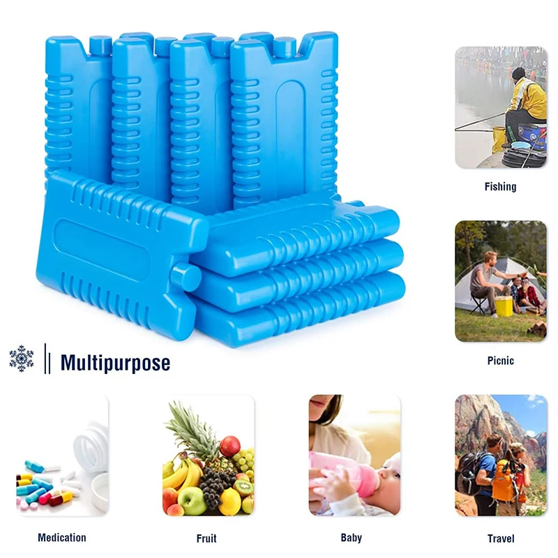 Portable Ice Bricks Ice Block Freezer Ice Packs For Cool Lunch Box Outdoor Camping Picnic