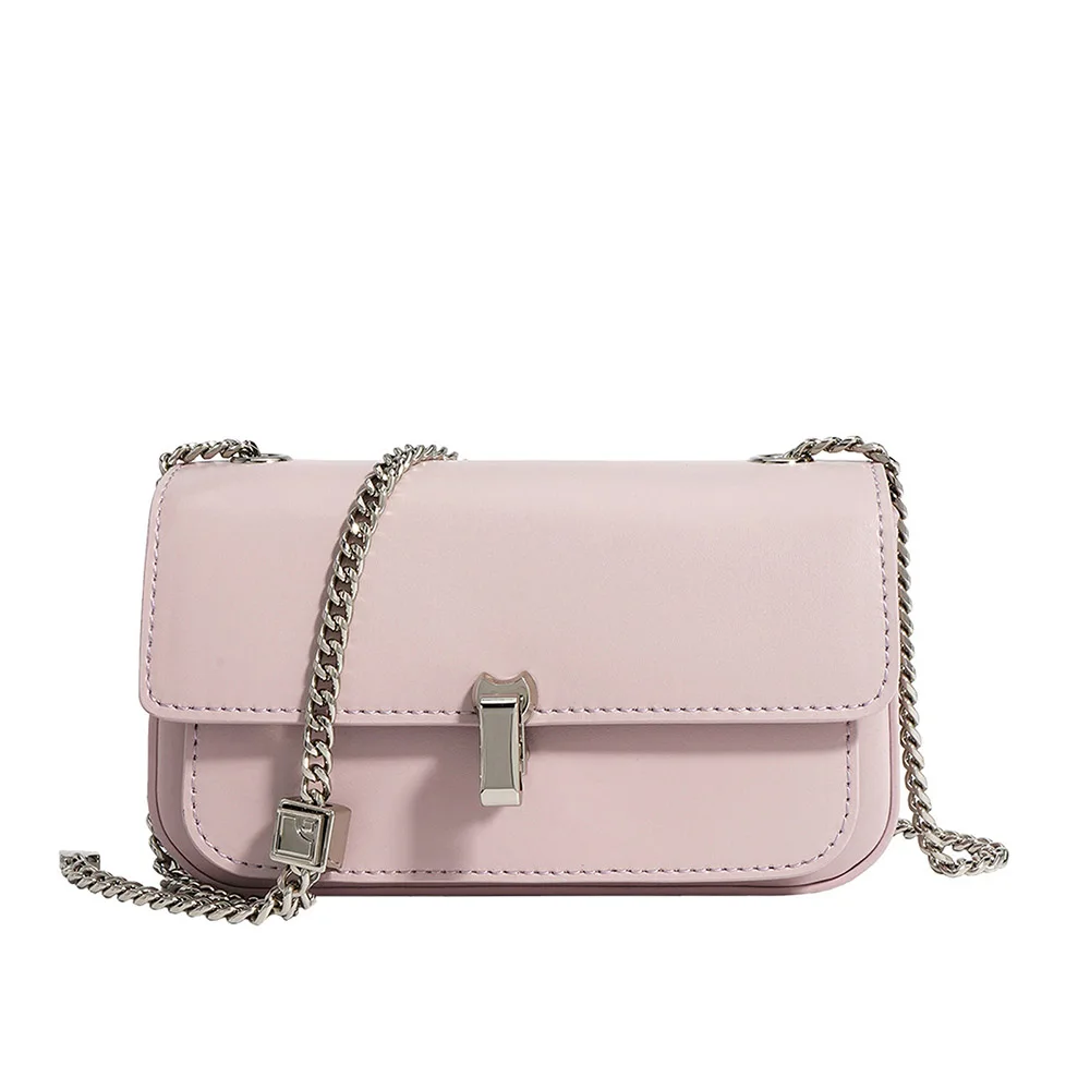 Luxury Designer Genuine Real Cowhide Skin Women Ladies Leather Shoulder Crossbody Chain Bags Handbags Famous Brands for