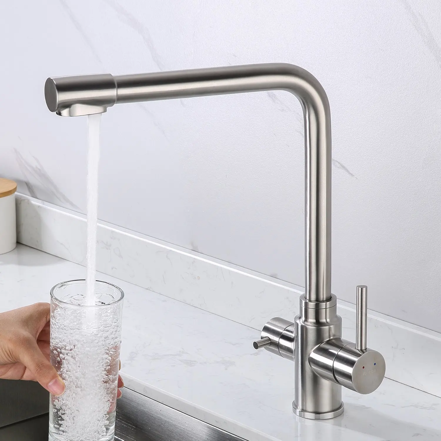 DOGO Stainless Steel Faucet Kitchen Griferia Taps 3 Way Purier Water Filter Taps Kitchen Mixer Faucet