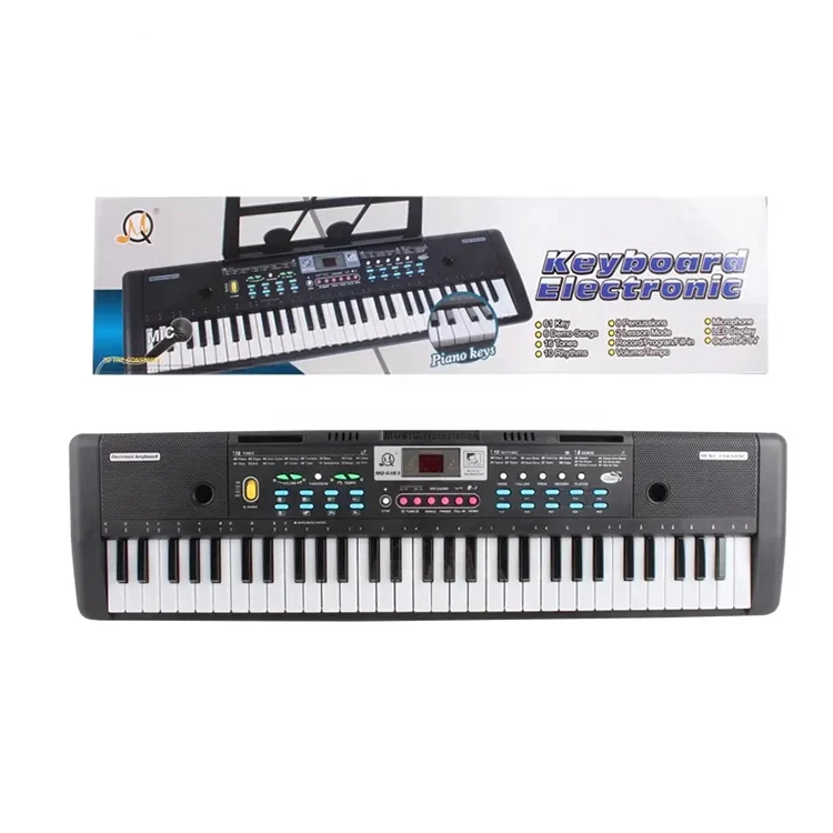 Hot Selling Musical Instrument Keyboard with speaker microphone Digital 61 Keys Electronic Organ Piano for kid/children