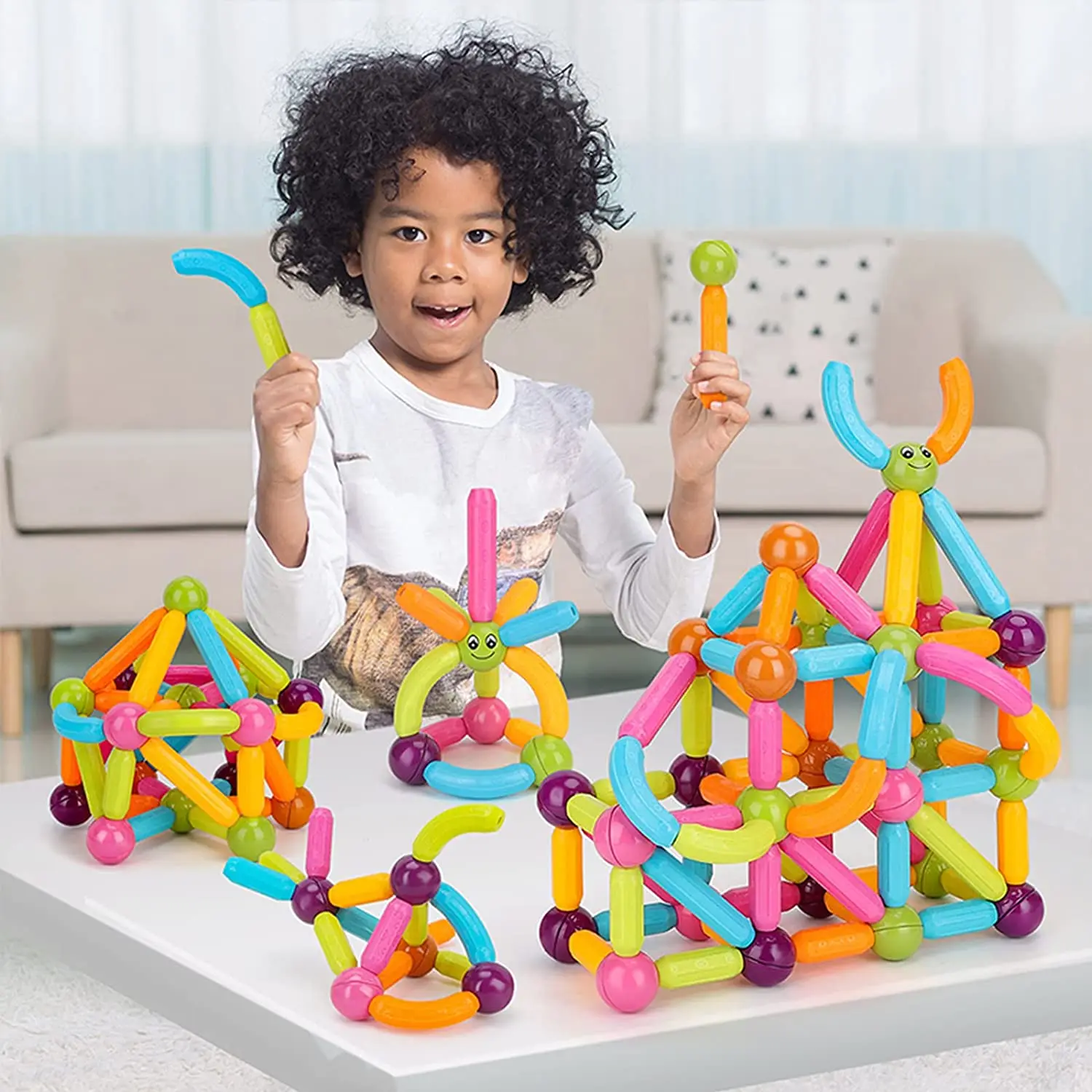 educational toy Variety magnetic building blocks toys 64 pcs magnetic building stick magnetic balls toys