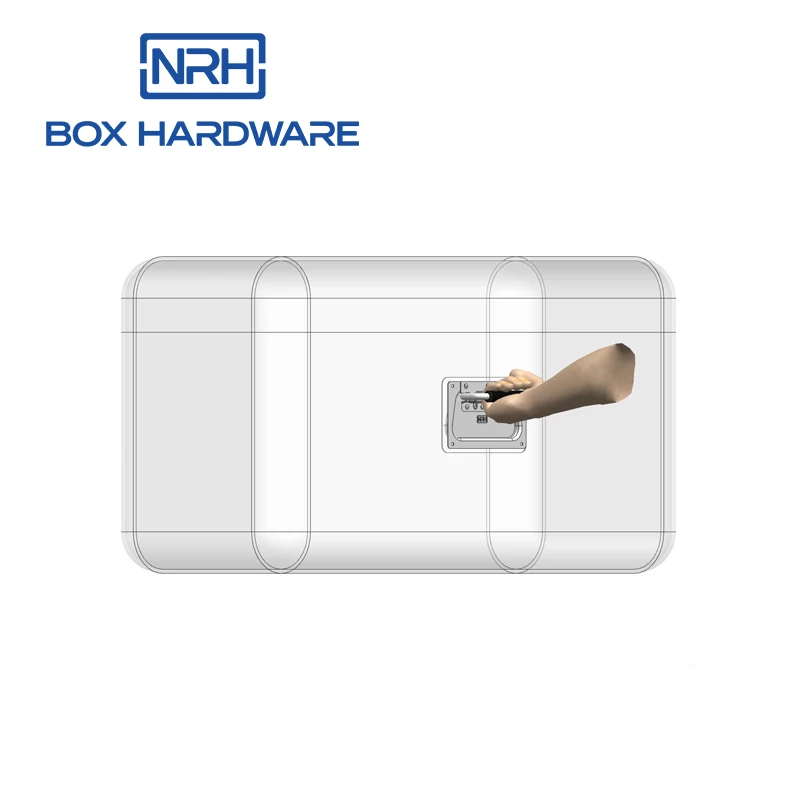 NRH 4101-132 Large Dish Recessed Handle  Flight case hardware Spring loaded recessed handle