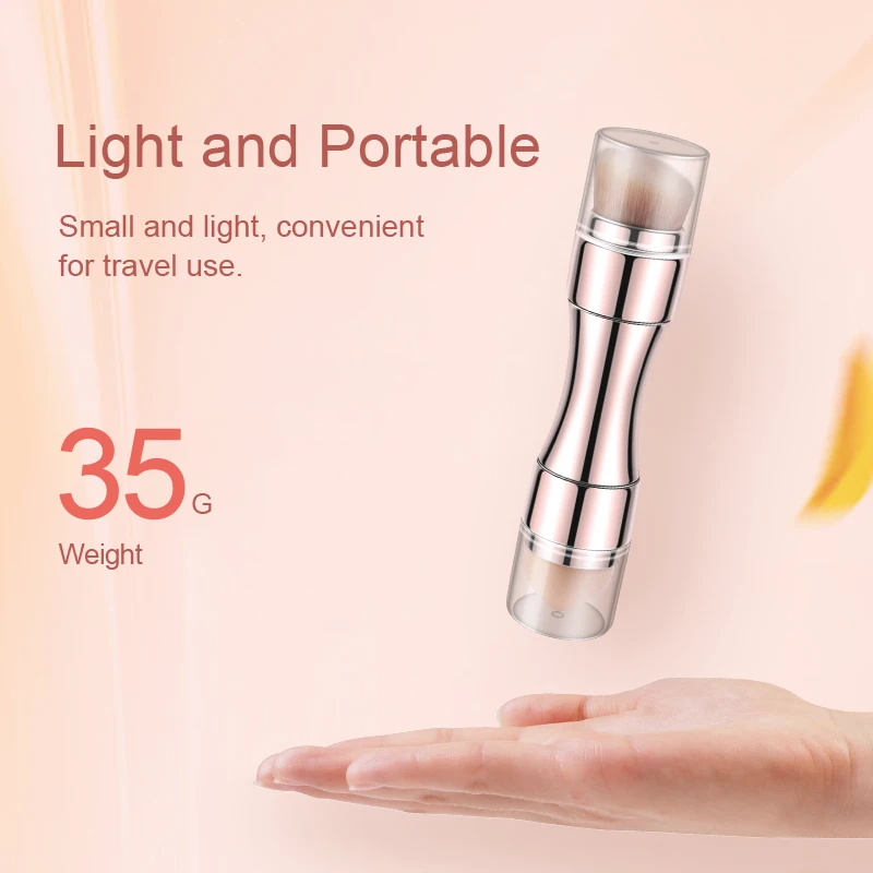 2019 private label Top quality patent design 4 in 1 multifunctional retractable make up  sponge blush smudge lip  makeup brush