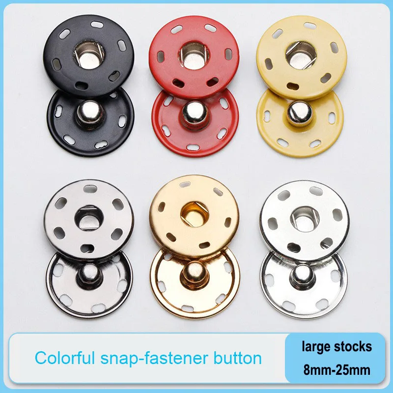 1000 sets Snap Button Kit - Multi color Multi Size Snap on Buttons for Sewing Clothing Leather Crafting Silver Color