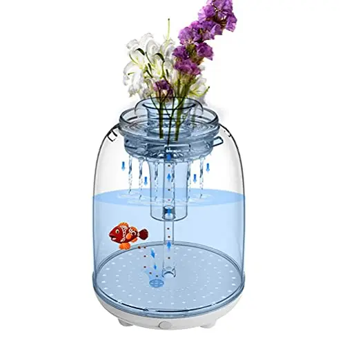5.5L Small Aquarium Kits Desktop Room Decorations Home Office Decor Desk Aquatic Supplies Perspex Cylindrical Pet akvaryum