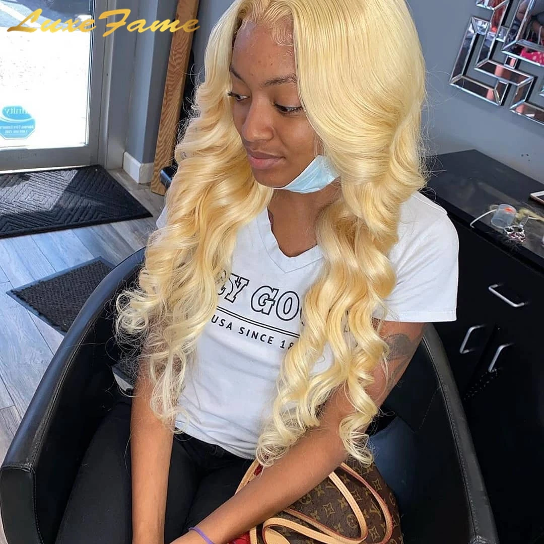 Top Quality Transparent Blonde 26 Inch Human Hair Lace Front Wig,Afro Hair French Braid Wig,Light Curly Blonde Human Hair Wig