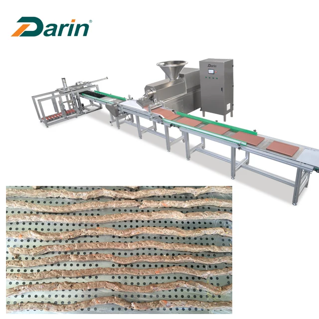 Hot selling Dog Food Meat Strip Extruding Line cheap Snacks Machine for