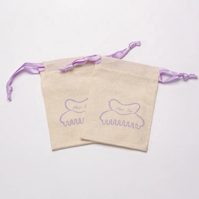 Recyclable Custom Small Large Cotton Linen Packaging Dust Bag  Drawstring Bag Cotton Storage Bags For Gifts Toys