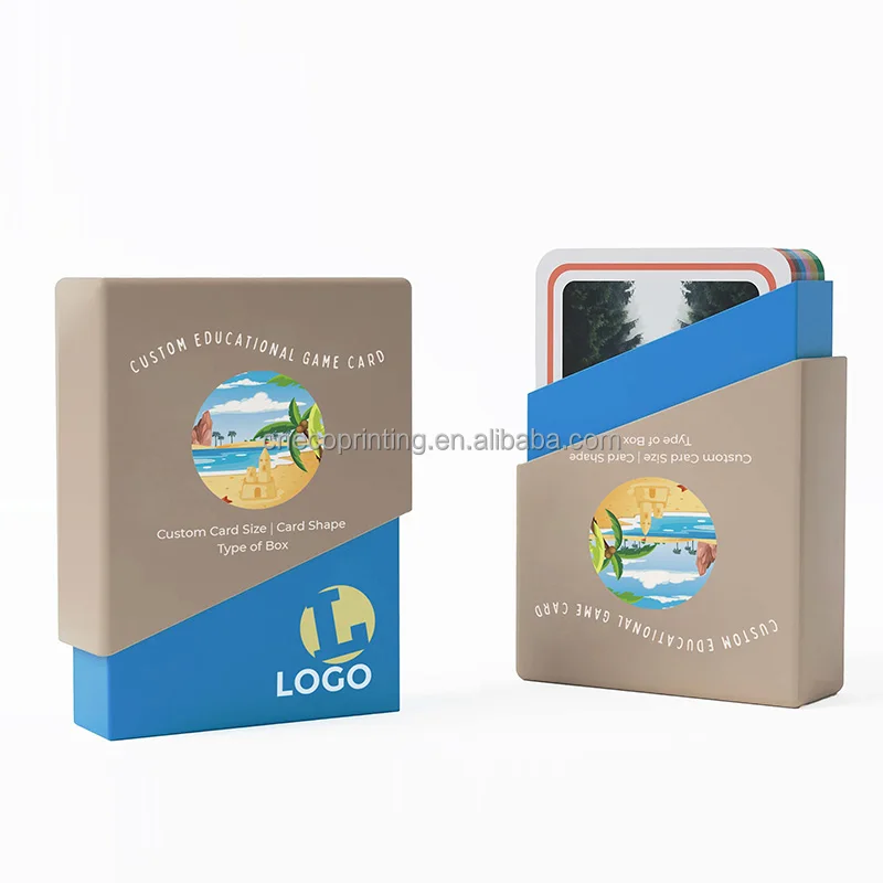 Custom Full Printing Oem Paper Learning 1st First Edition Playing Game Flash Card Educational Card Games