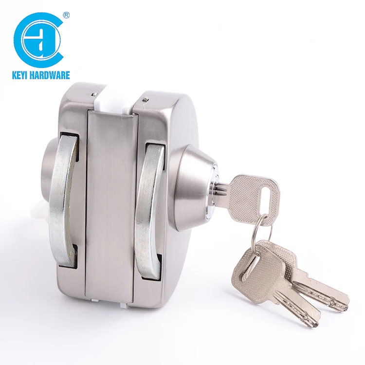 KG-05S Glass to wall door lock double side open lock with key stainless steel glass door lock