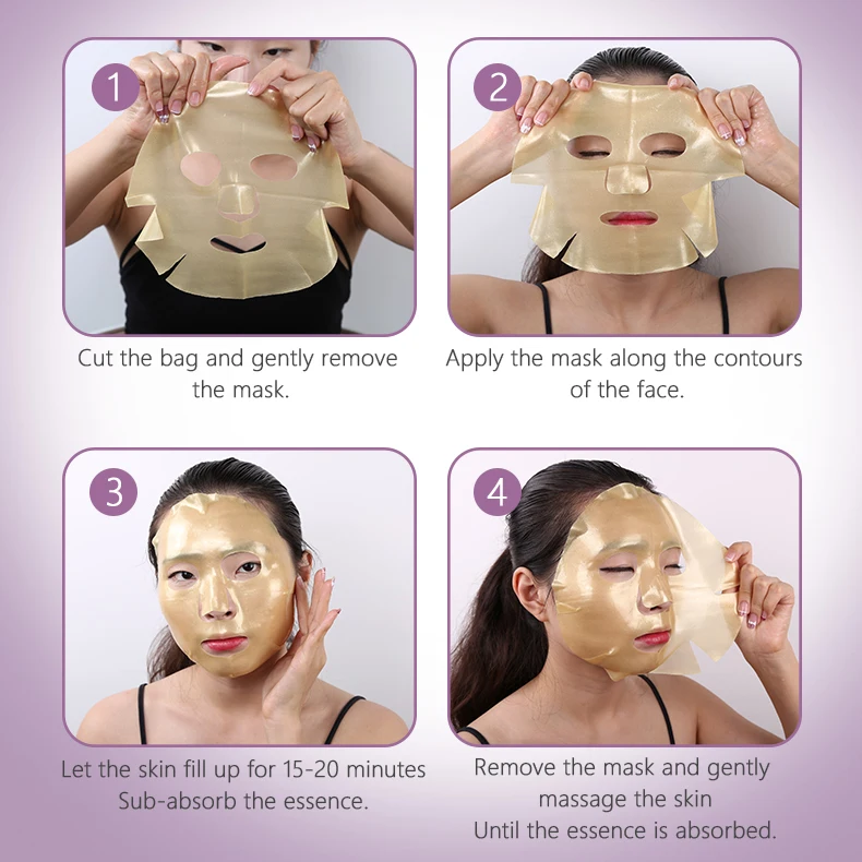 Skin Pure Hydrogel Acid 24k Gold Hyrdogel Facial mask