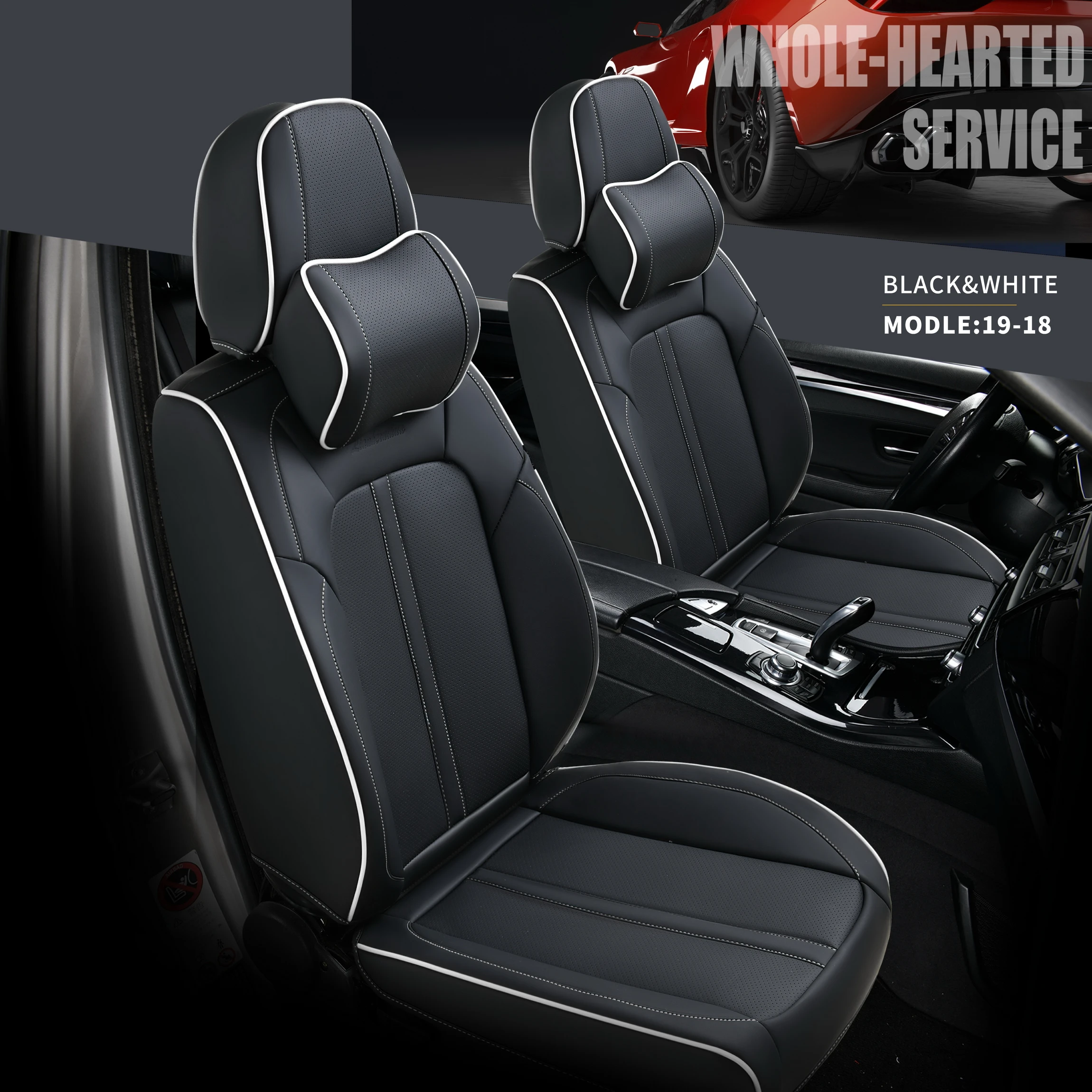 Car Seat Covers Set Wholesale PU Leather Car Seat Cover Full Set Universal Cushion