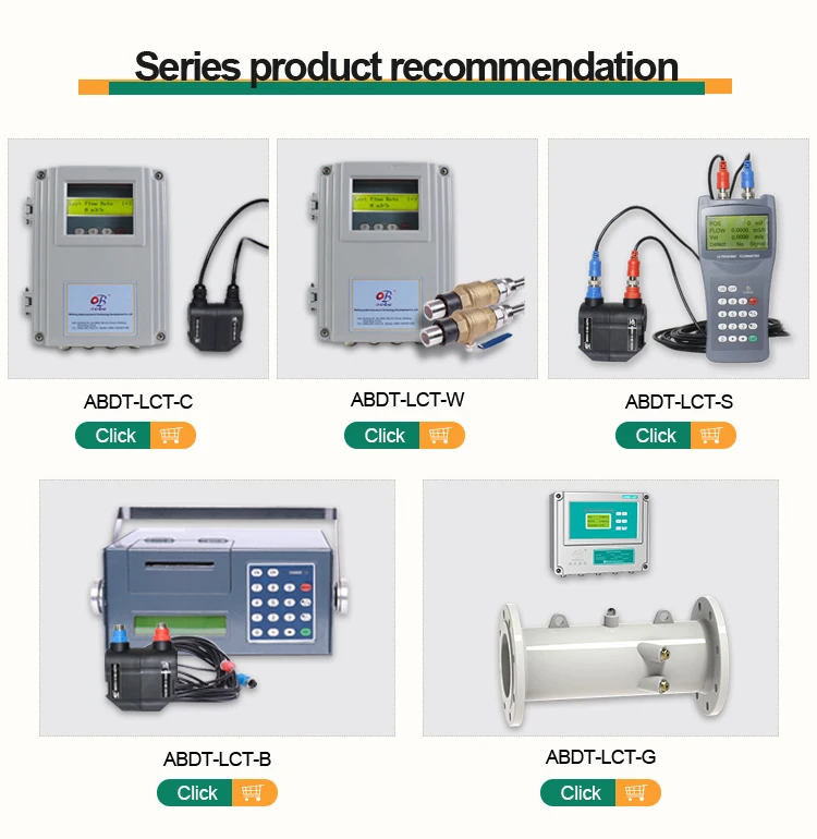 Industrial Clamp On Liquid Water Handheld Portable Battery Powered Dn20 Ultrasonic Flow Water Meter