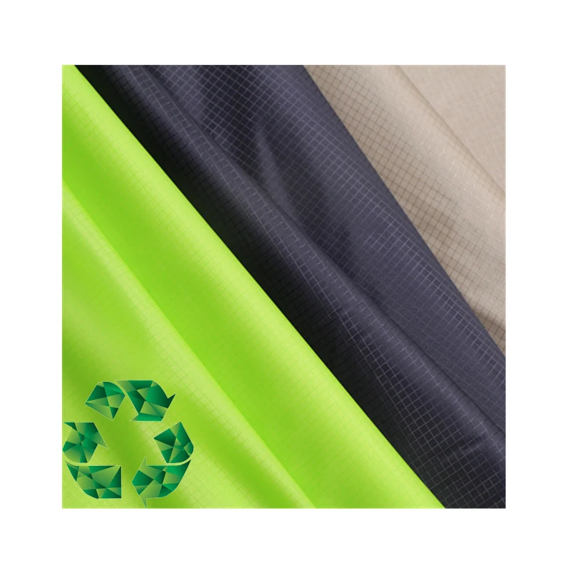 Global Recycled Standard waterproof downproof 400T Nylon Taffeta 290T Polyester Taffeta recycled quilting fabric for jacket