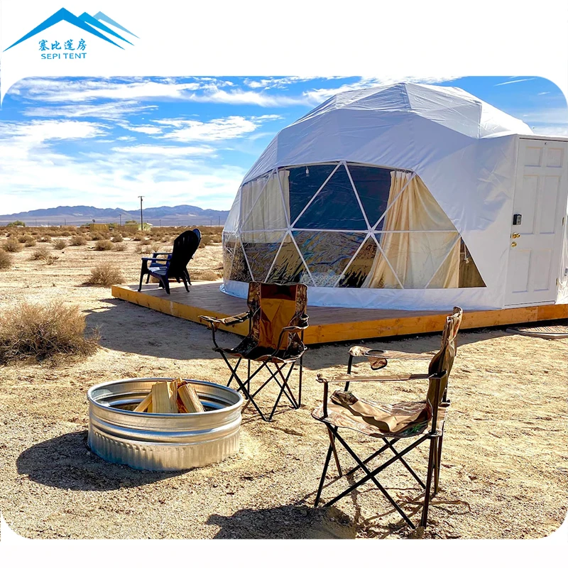 SEPI  Outdoor Hotel BBQ camping Geodesic Dome Tent With 850g PVC roof cover