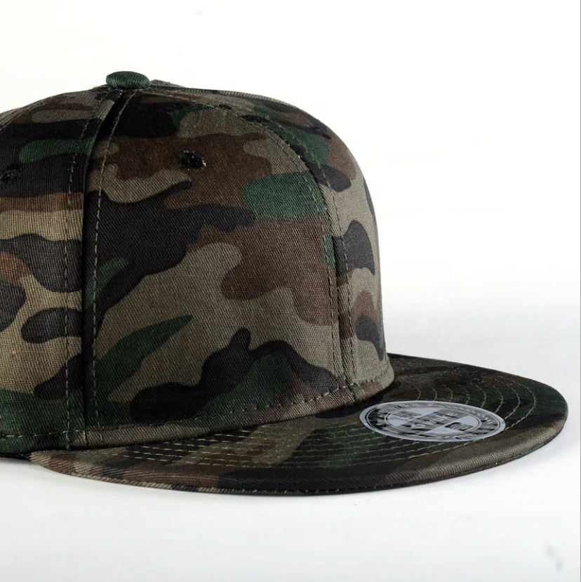 Cheap 6 panel camo gorra snapback cap logo hip hop cap