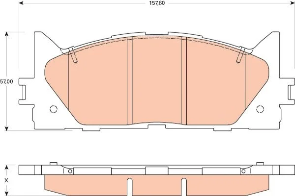 For toyota camry asimco 04465-06080 custom car brake pad