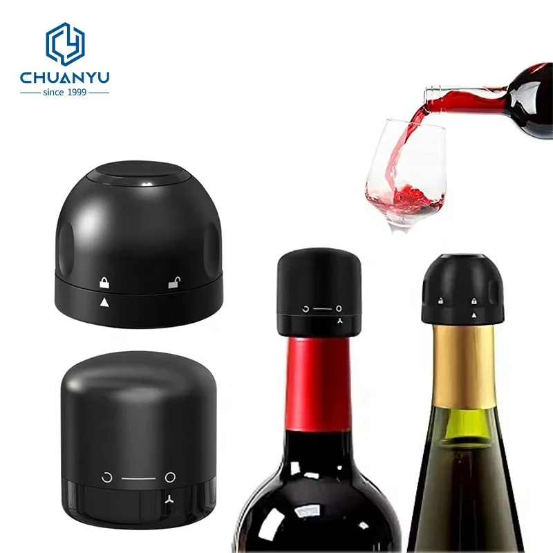 In Stock Hot Selling Custom Logo Reusable Mini Vacuum Wine Bottle Stopper