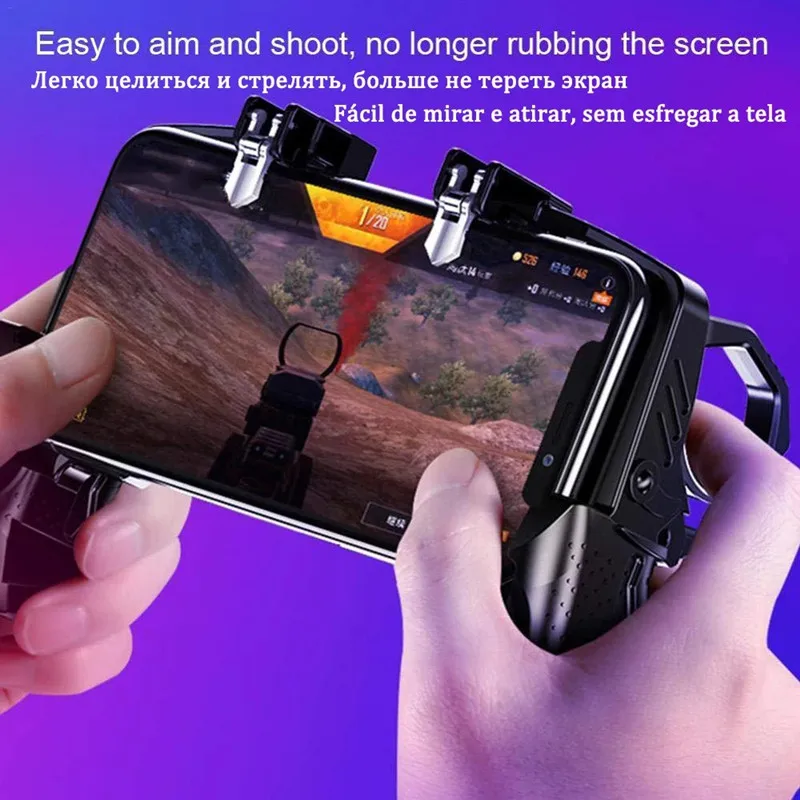 K21 For Pubg Controller For Mobile Game Shooter Trigger Fire Button For Ios Android Phone Gamepad Joystick PUGB Helper Holder