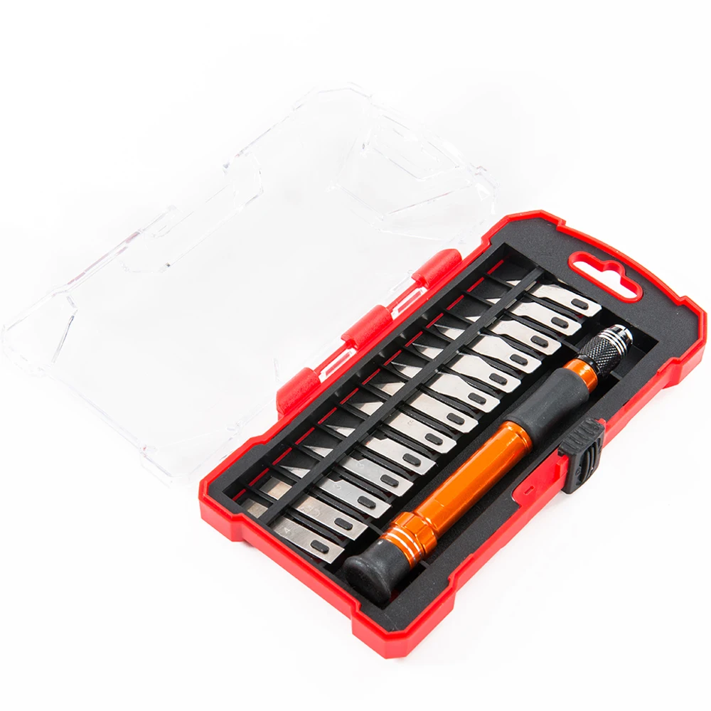 13PCS Art Sculpture Chiseling Stencil Edge Blade Precision Hobby Craft Knife Set
