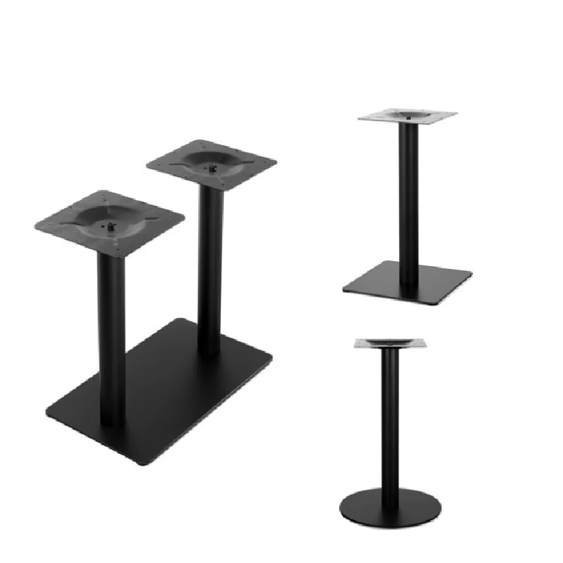 Good price round square black bar steel iron metal table legs