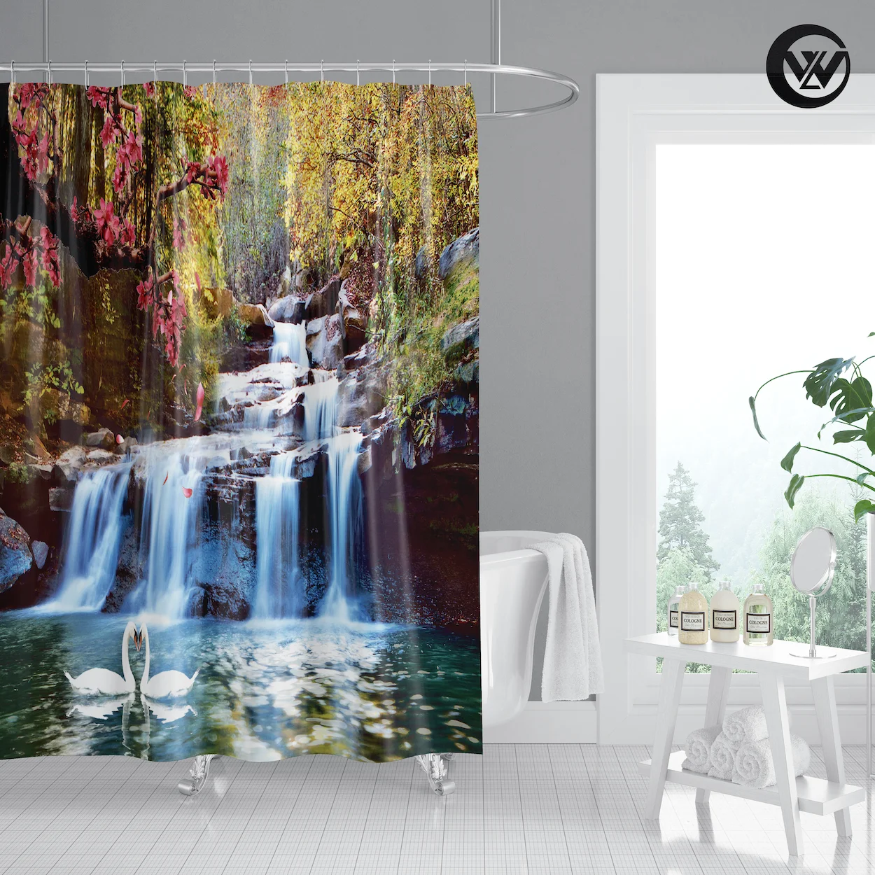 Скандинавская винтажная занавеска с принтом парусника для ванной комнаты в отеле Экологически чистая морская ткань Детская душа отеле/