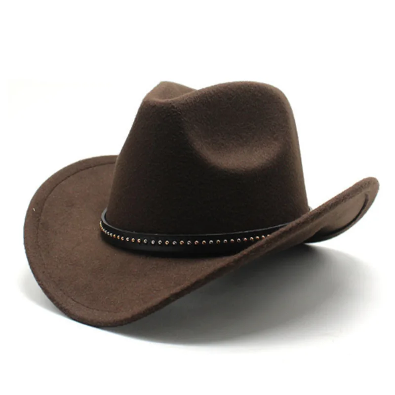 2024 western ethnic style low price wide brim outdoor fedora jazz 100% wool felt breathable crushable waterproof cowboy hat