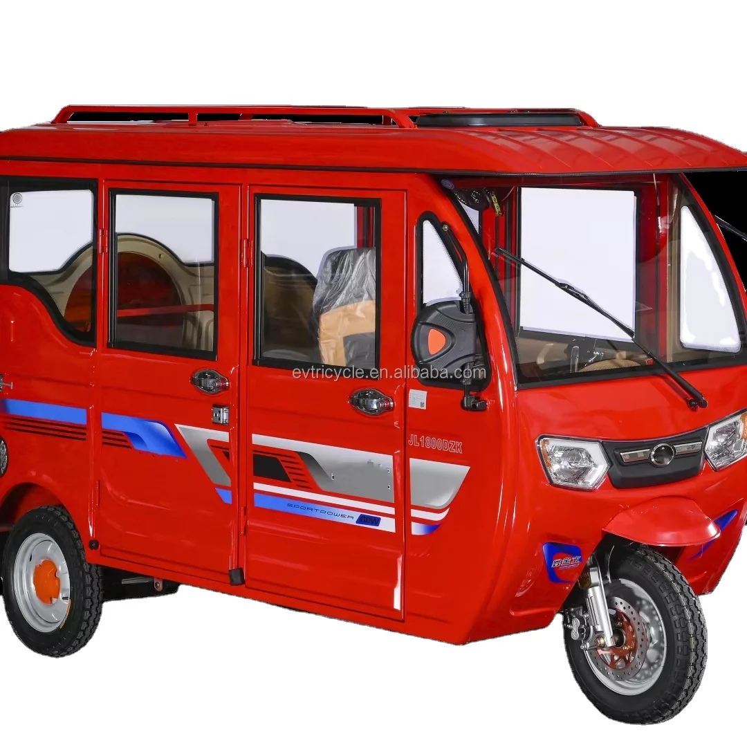 New design solar and hybrid long distance Factory Taxi Rickshaw 3 Wheel Electric Passenger Tricycle With Cabin