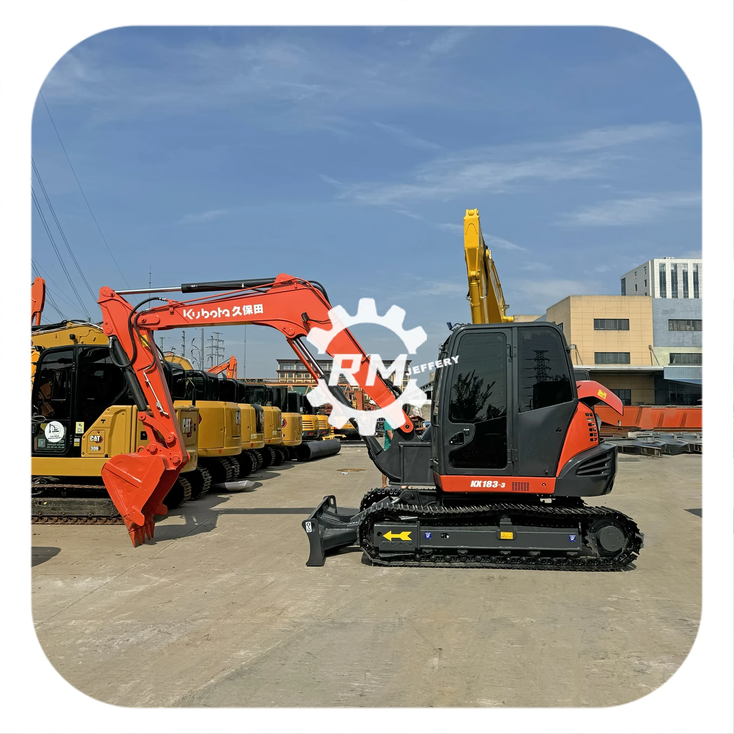 Хорошее состояние Подержанный мини-экскаватор kubota kx183 в низкие часы дешевый kx155 kx165 kx185 для продажи