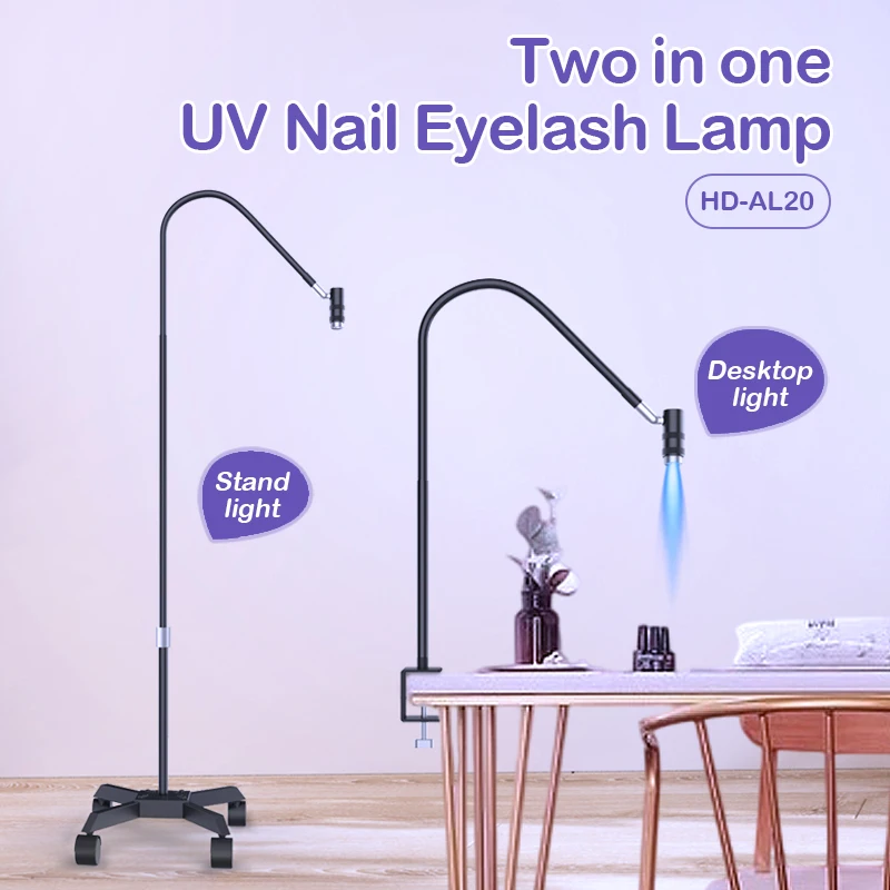 UV Lash Light 6W Pedal UV Glue Dryer for Eyelash Extensions Wheel Pedal Nail Gel Polish UV Lash System