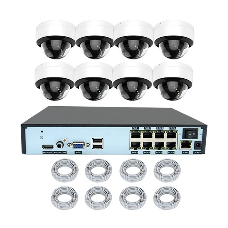complete set of 5mp surveillance price cctv network ip 8 security system cam dvr 5mp ip pcb module poe cctv camera system 8ch