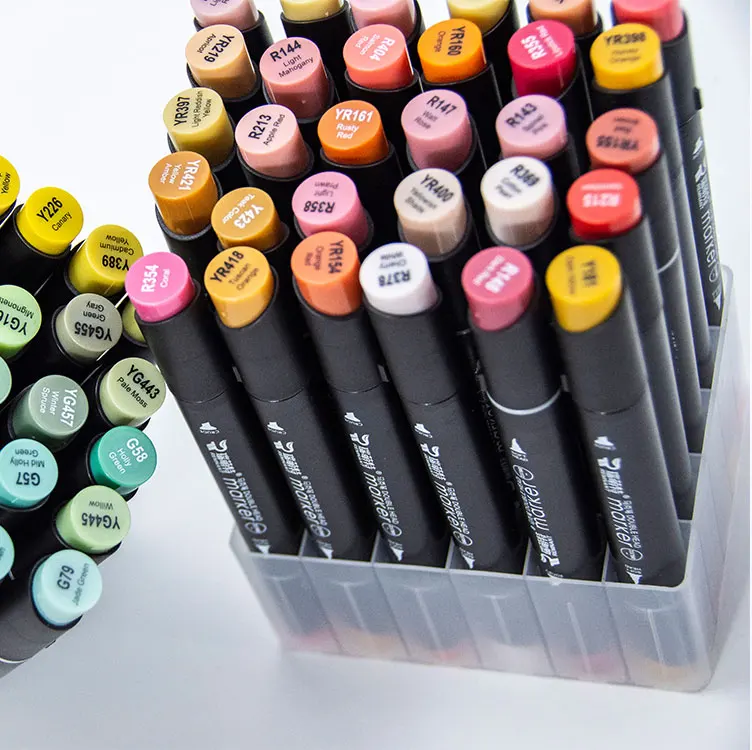 Felt Drawing Alcohol Based Brush 80 2 Pen Colors 264 262 Markar Art Marco Coptic Markers Tip
